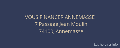 VOUS FINANCER ANNEMASSE