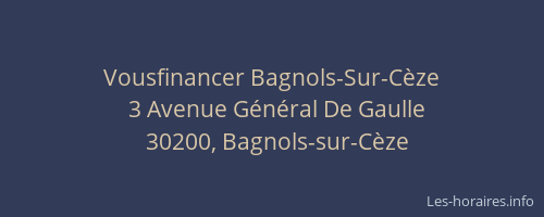 Vousfinancer Bagnols-Sur-Cèze