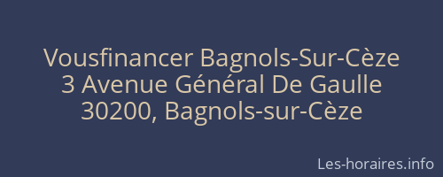 Vousfinancer Bagnols-Sur-Cèze