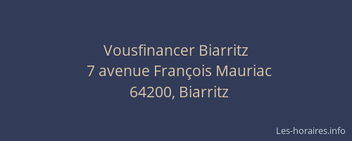 Vousfinancer Biarritz