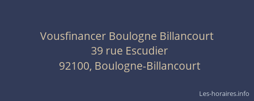 Vousfinancer Boulogne Billancourt