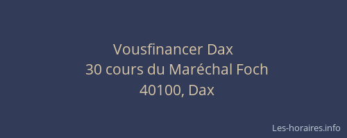 Vousfinancer Dax