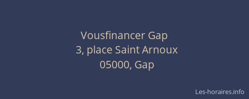 Vousfinancer Gap