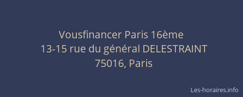 Vousfinancer Paris 16ème