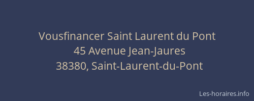 Vousfinancer Saint Laurent du Pont