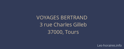 VOYAGES BERTRAND