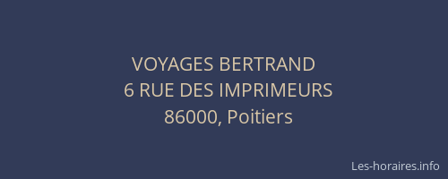 VOYAGES BERTRAND