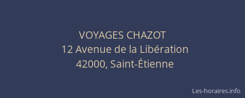 VOYAGES CHAZOT