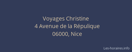 Voyages Christine