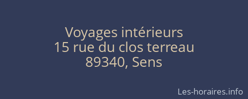 Voyages intérieurs