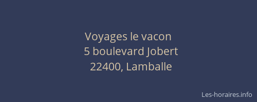 Voyages le vacon
