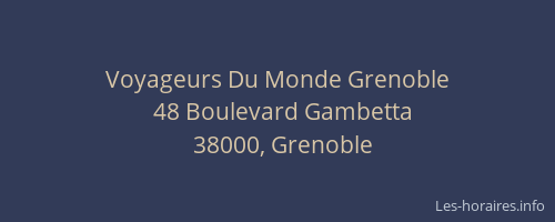 Voyageurs Du Monde Grenoble