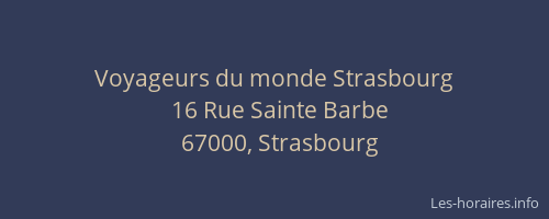 Voyageurs du monde Strasbourg