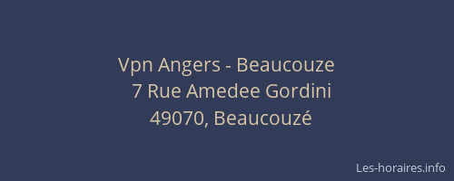Vpn Angers - Beaucouze