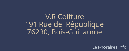 V.R Coiffure