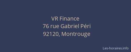 VR Finance