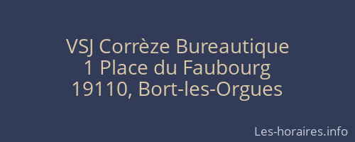 VSJ Corrèze Bureautique