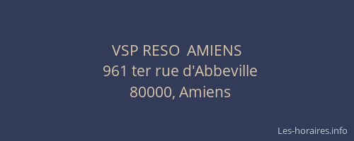 VSP RESO  AMIENS
