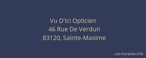Vu D'Ici Opticien