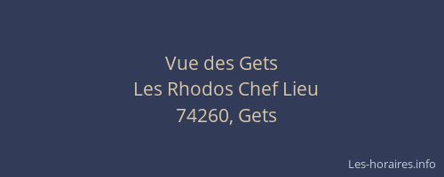 Vue des Gets