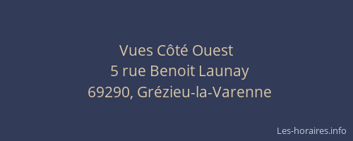 Vues Côté Ouest