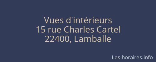 Vues d'intérieurs
