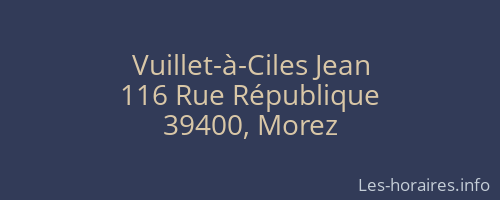Vuillet-à-Ciles Jean