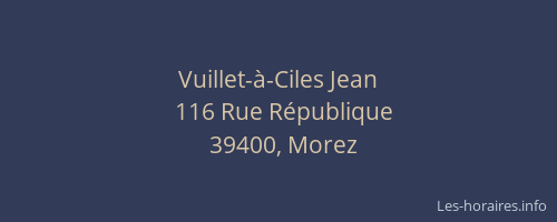 Vuillet-&agrave;-Ciles Jean