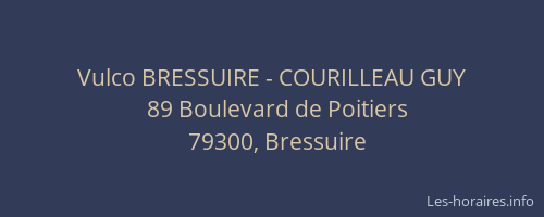 Vulco BRESSUIRE - COURILLEAU GUY