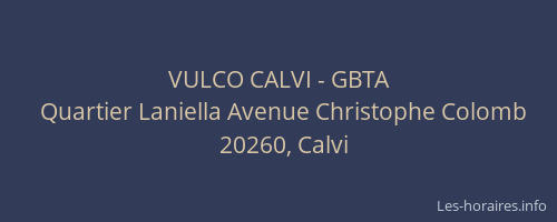 VULCO CALVI - GBTA