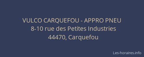 VULCO CARQUEFOU - APPRO PNEU