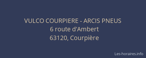 VULCO COURPIERE - ARCIS PNEUS