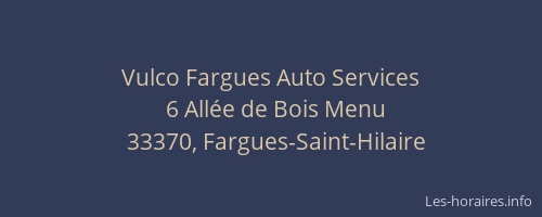 Vulco Fargues Auto Services