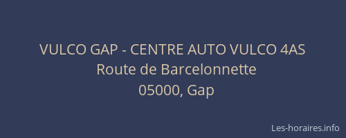 VULCO GAP - CENTRE AUTO VULCO 4AS