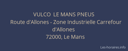 VULCO  LE MANS PNEUS