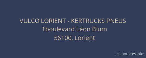 VULCO LORIENT - KERTRUCKS PNEUS