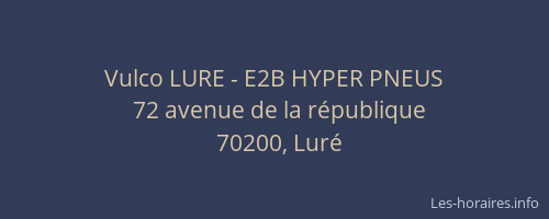 Vulco LURE - E2B HYPER PNEUS