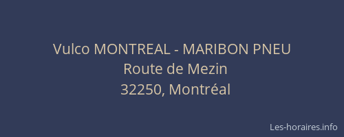 Vulco MONTREAL - MARIBON PNEU