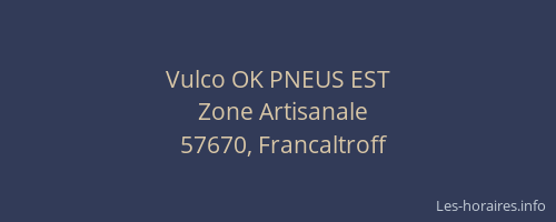 Vulco OK PNEUS EST