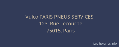 Vulco PARIS PNEUS SERVICES