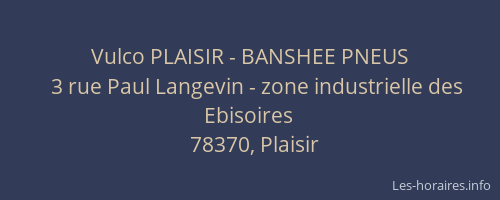 Vulco PLAISIR - BANSHEE PNEUS