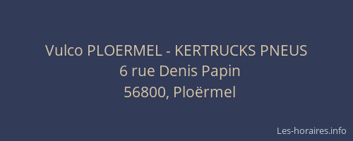 Vulco PLOERMEL - KERTRUCKS PNEUS