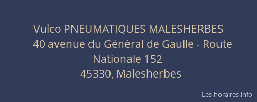 Vulco PNEUMATIQUES MALESHERBES