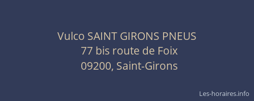 Vulco SAINT GIRONS PNEUS
