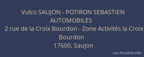 Vulco SAUJON - POTIRON SEBASTIEN AUTOMOBILES