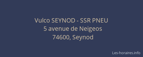 Vulco SEYNOD - SSR PNEU