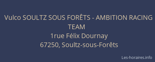 Vulco SOULTZ SOUS FORÊTS - AMBITION RACING TEAM
