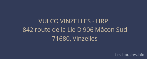 VULCO VINZELLES - HRP