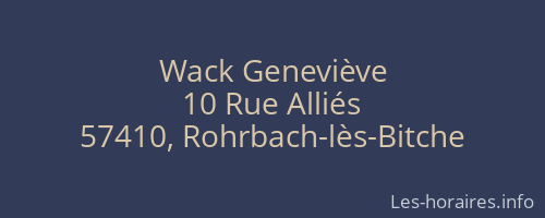 Wack Geneviève