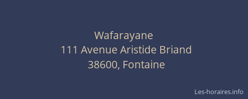 Wafarayane